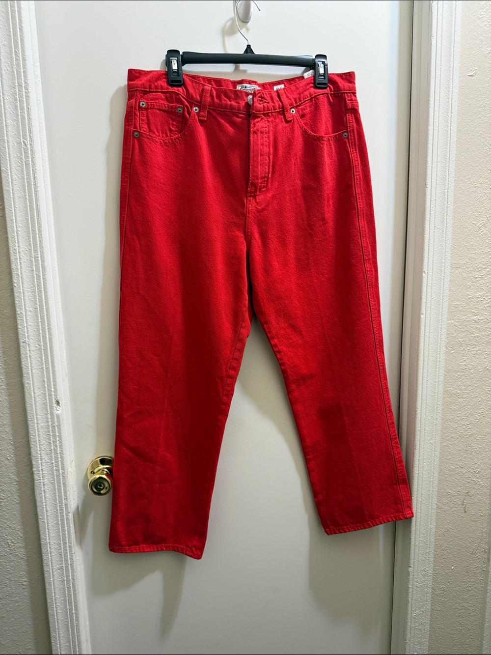 Lucky Brand Straight Leg Jeans in Red